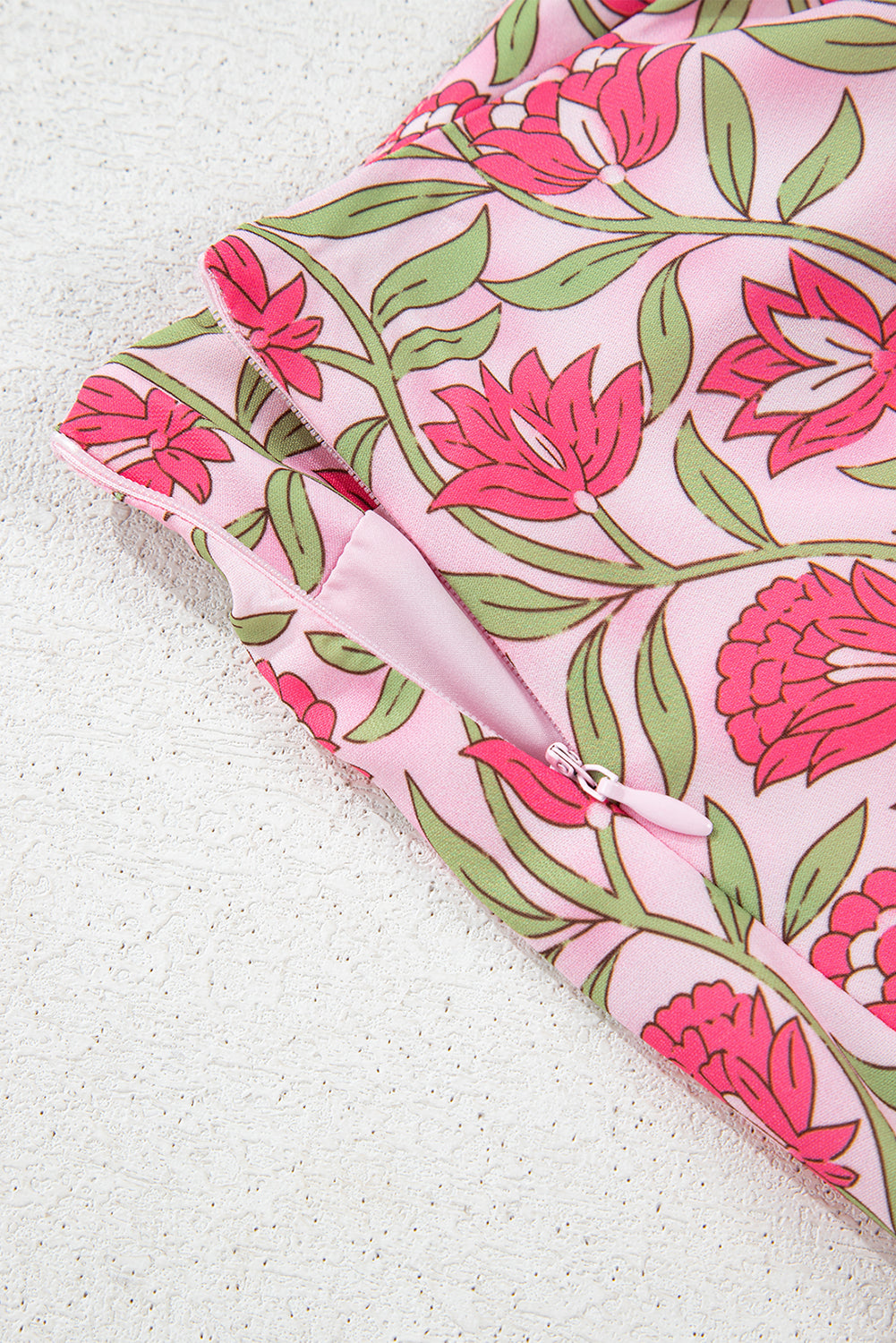 PINK FLORAL SKIRT SET