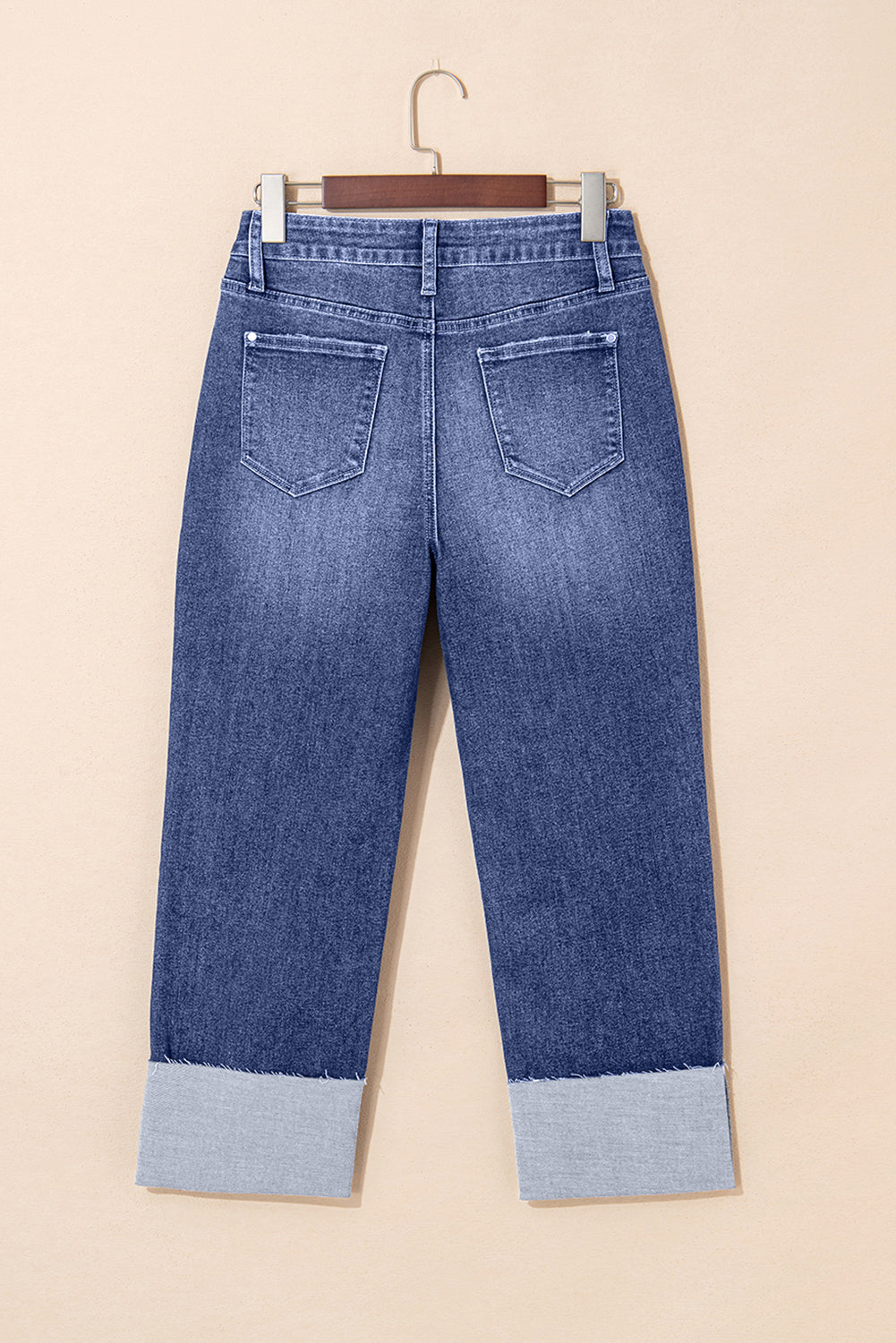 CUFFED STRAIGHT JEANS