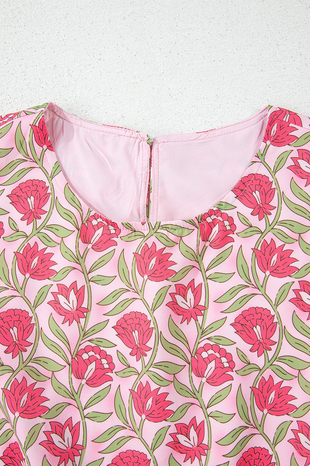 PINK FLORAL SKIRT SET