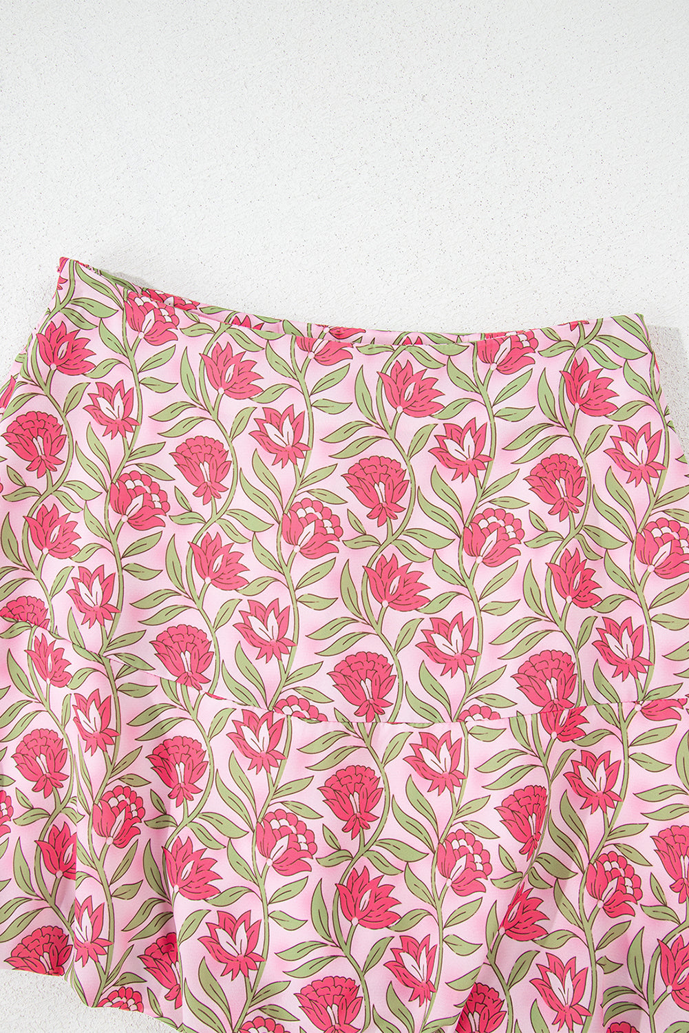 PINK FLORAL SKIRT SET