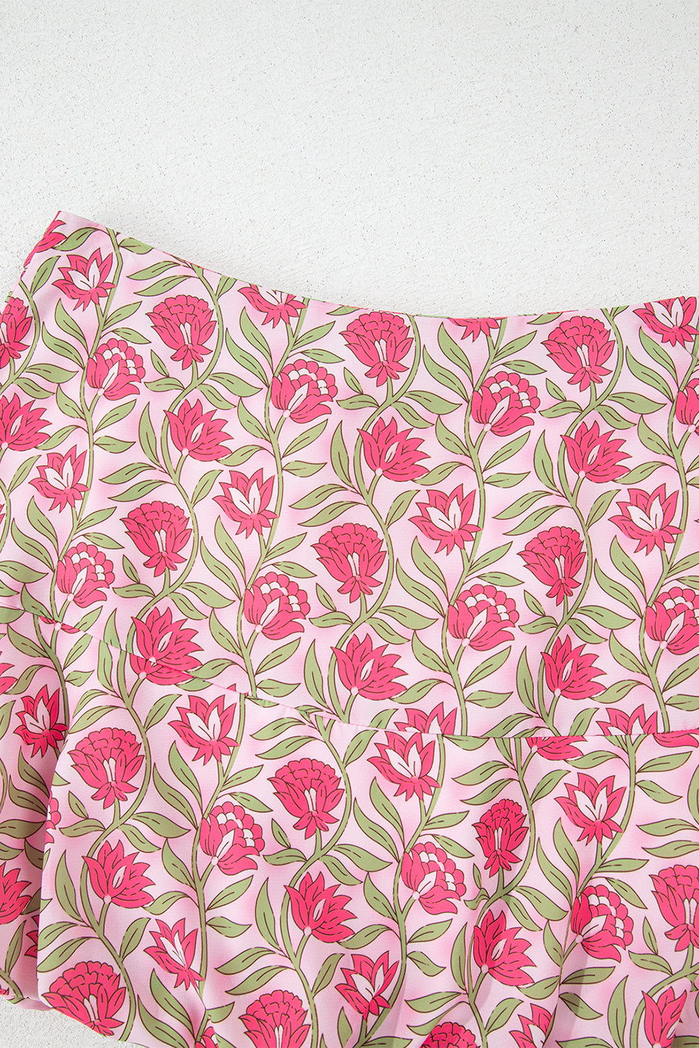 PINK FLORAL SKIRT SET