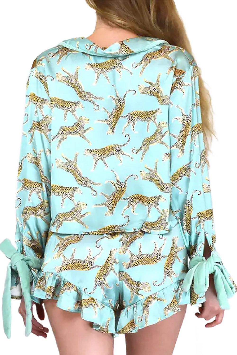 LEOPARD SATIN PJ SET