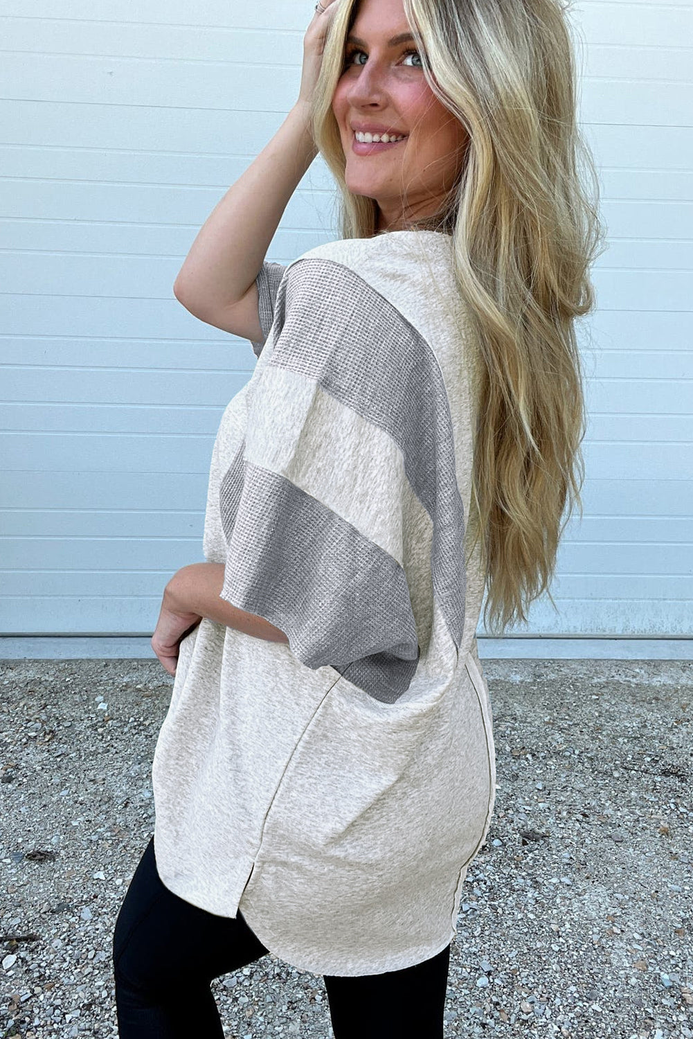 WAFFLE KNIT TEE
