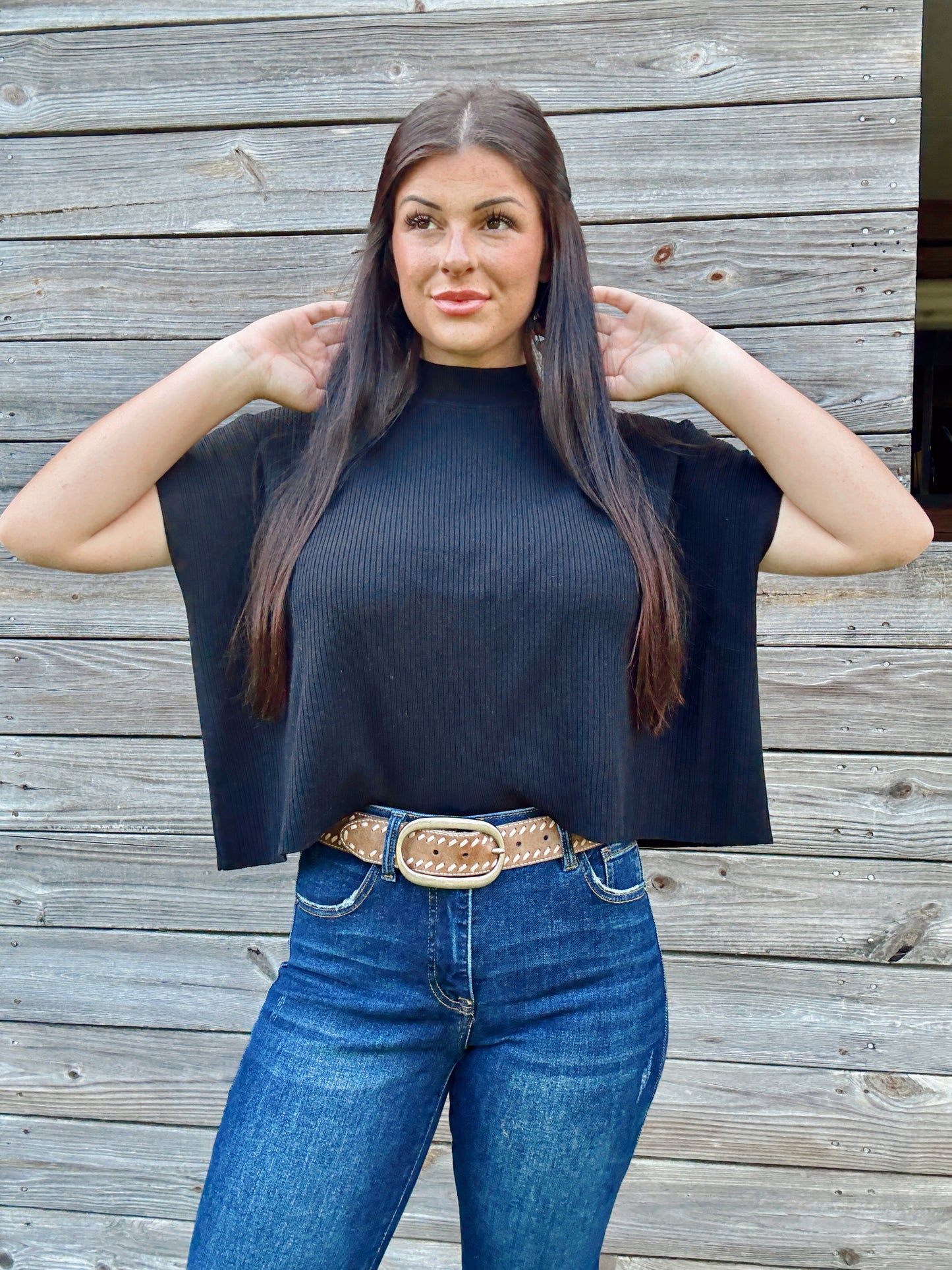 Zenana: MOCK NECK BOXY SWEATER