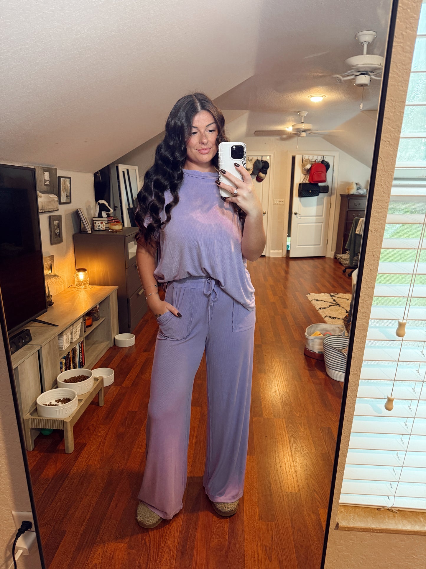 Zenana: RIBBED TOP & PANTS SET