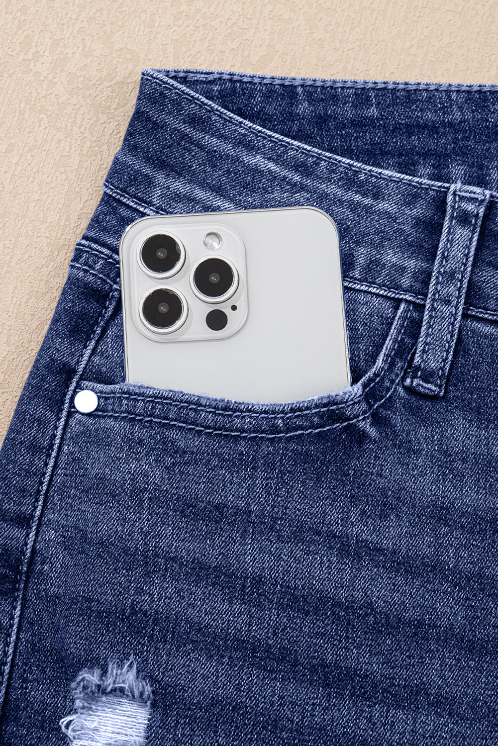 CUFFED STRAIGHT JEANS