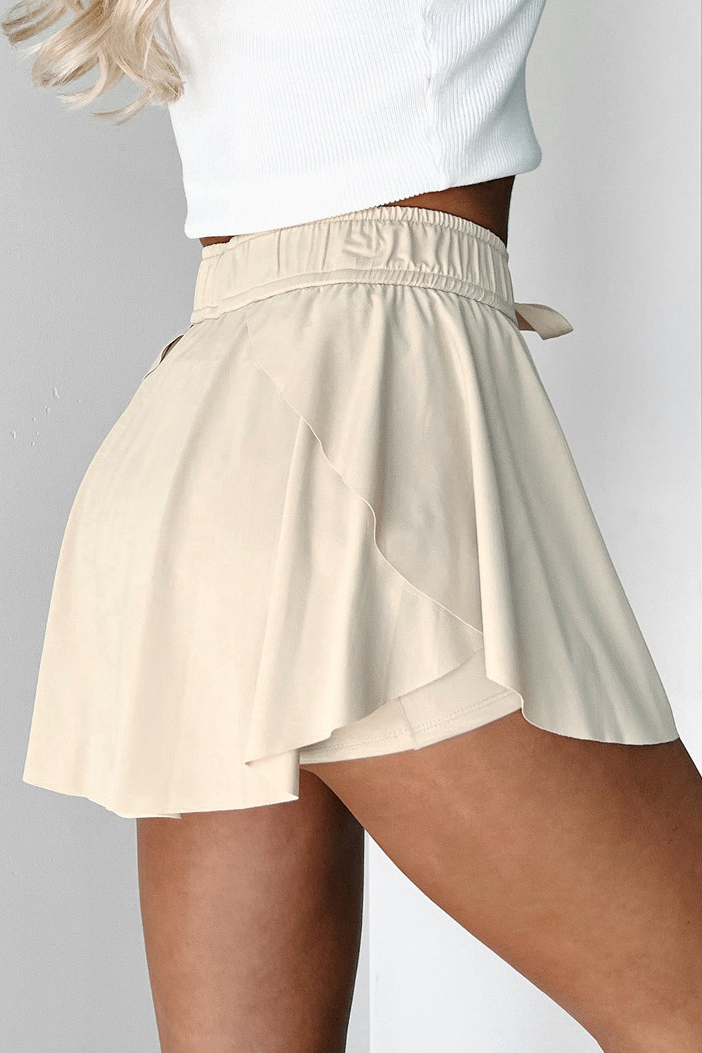 BEIGE TENNIS SKORT