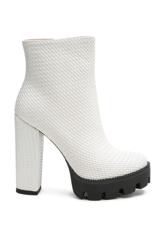 SNAKE SKIN HEELED BOOTIES