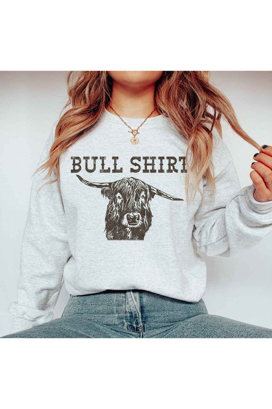 BULL SHIRT GRAPHIC SWEATSHIRT - PLUS