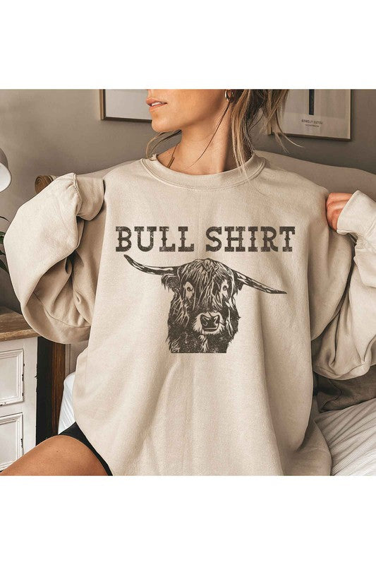 BULL SHIRT GRAPHIC SWEATSHIRT - PLUS