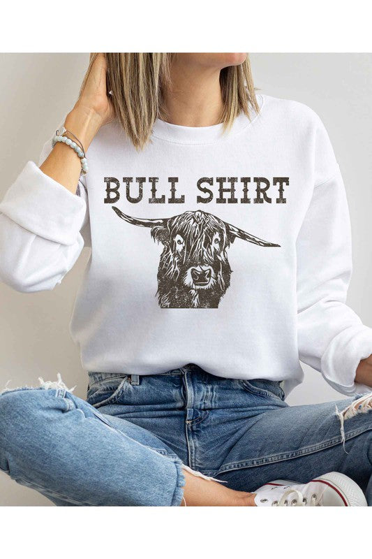 BULL SHIRT GRAPHIC SWEATSHIRT - PLUS