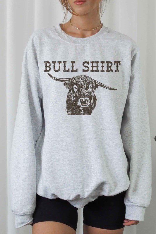 BULL SHIRT GRAPHIC SWEATSHIRT - PLUS