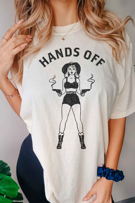 HANDS OFF GRAPHIC TEE