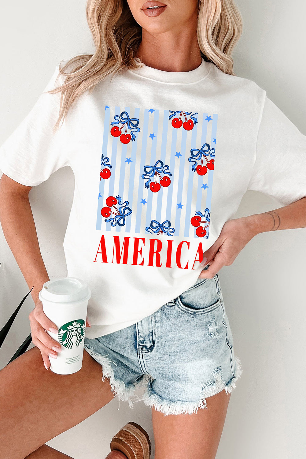 AMERICAN CHERRIES GRAPHIC TEE