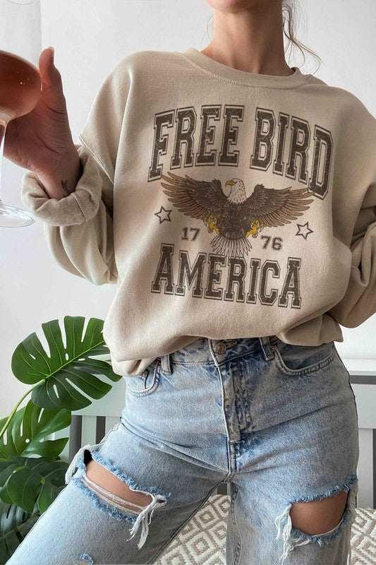 FREE BIRD GRAPHIC SWEATSHIRT