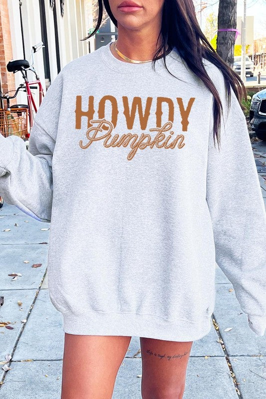 HOWDY PUMPKIN GRAPHIC SWEATSHIRT