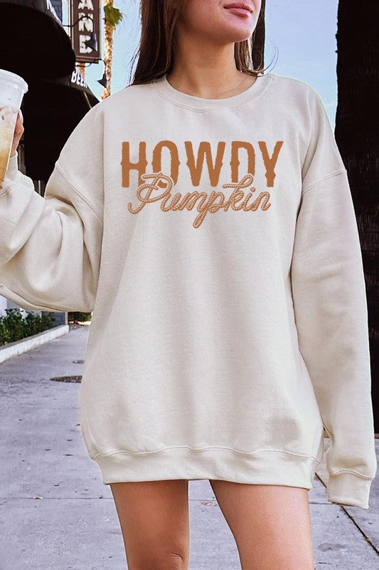 HOWDY PUMPKIN GRAPHIC SWEATSHIRT