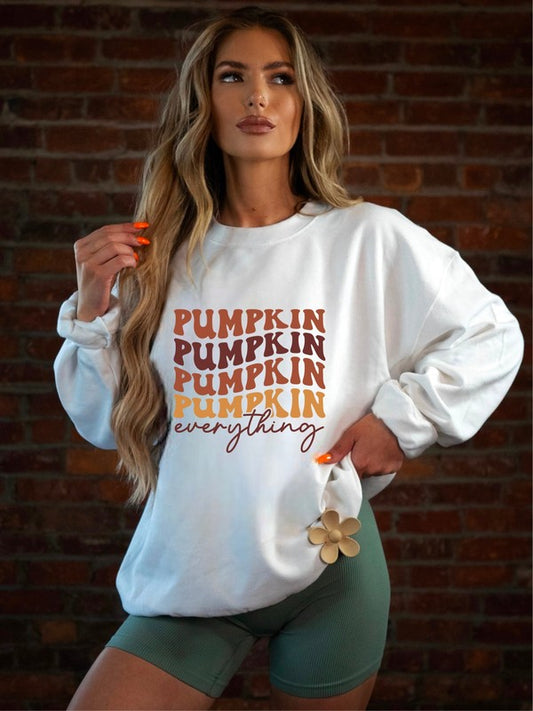 PUMPKIN EVERYTHING GRAPHIC SWEATSHIRT