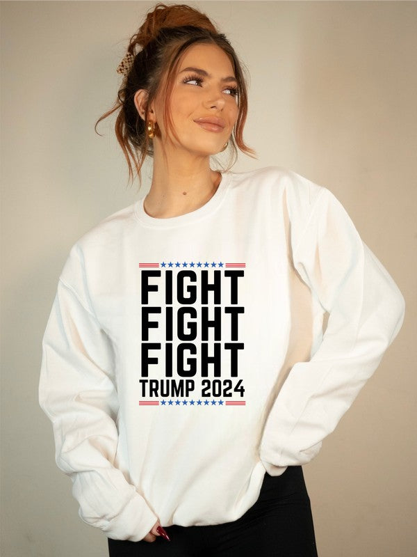 FIGHT FOR TRUMP GRAPHIC SWEATSHIRT