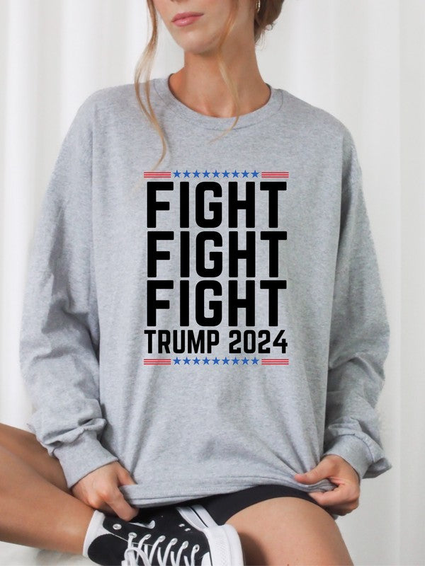 FIGHT FOR TRUMP GRAPHIC SWEATSHIRT