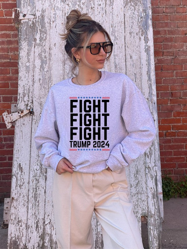 FIGHT FOR TRUMP GRAPHIC SWEATSHIRT