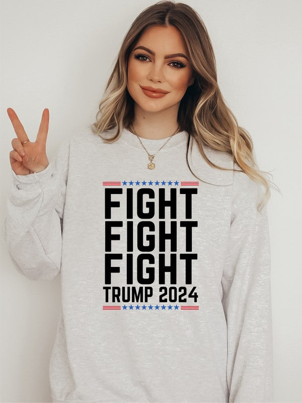 FIGHT FOR TRUMP GRAPHIC SWEATSHIRT