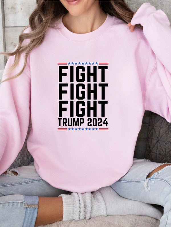 FIGHT FOR TRUMP GRAPHIC SWEATSHIRT