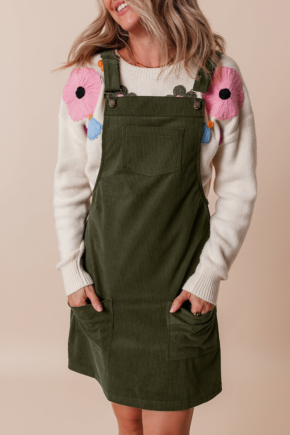 THE CARY CORDUROY OVERALL SKIRT