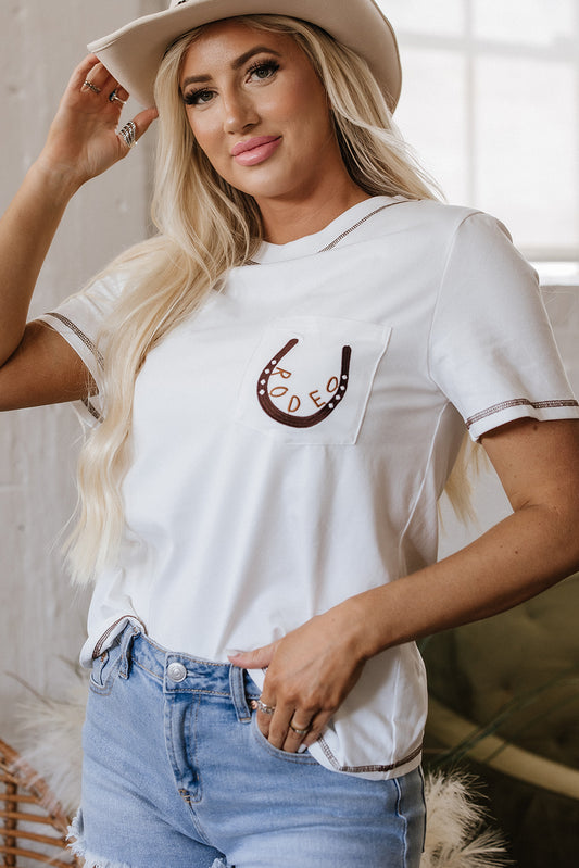 RODEO EMBROIDERED TEE