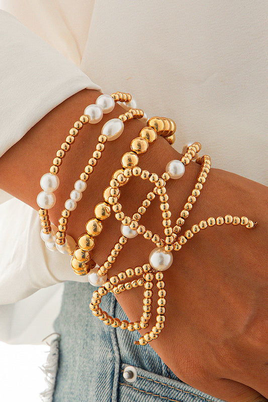 BOW & PEARL BRACELET SET