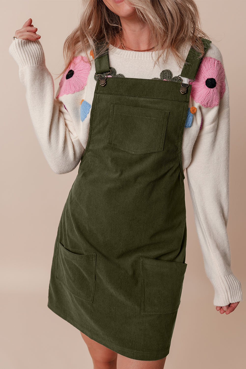 THE CARY CORDUROY OVERALL SKIRT