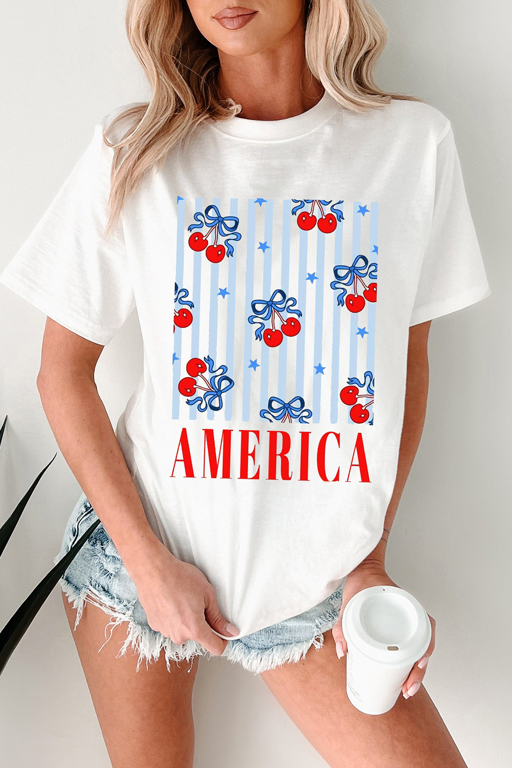 AMERICAN CHERRIES GRAPHIC TEE