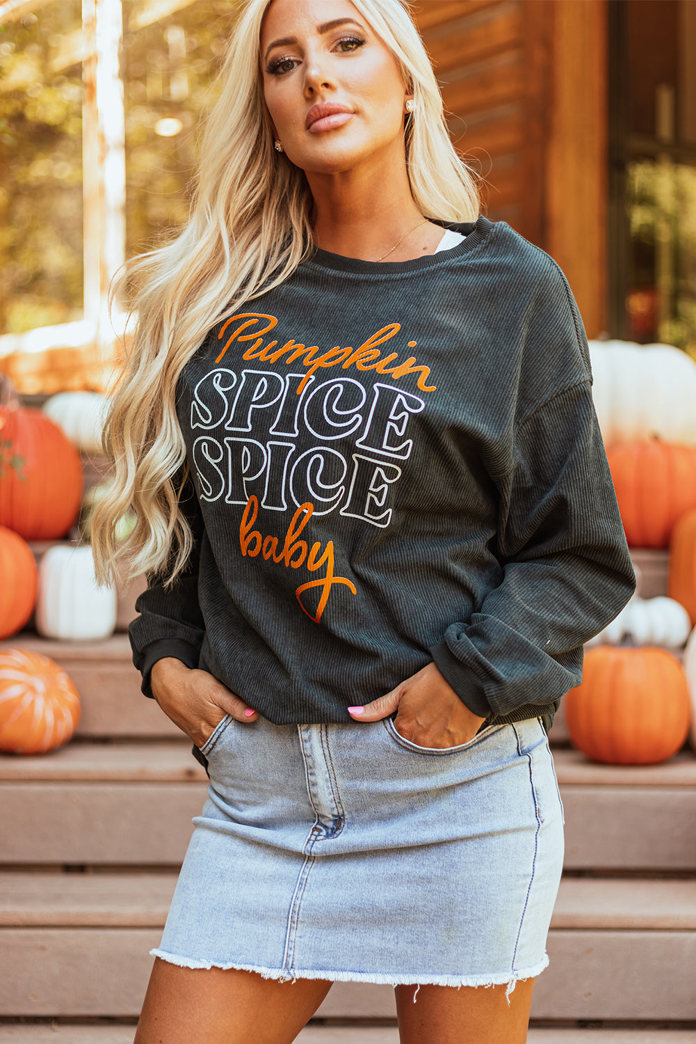 PUMPKIN SPICE BABY GRAPHIC SWEATSHIRT