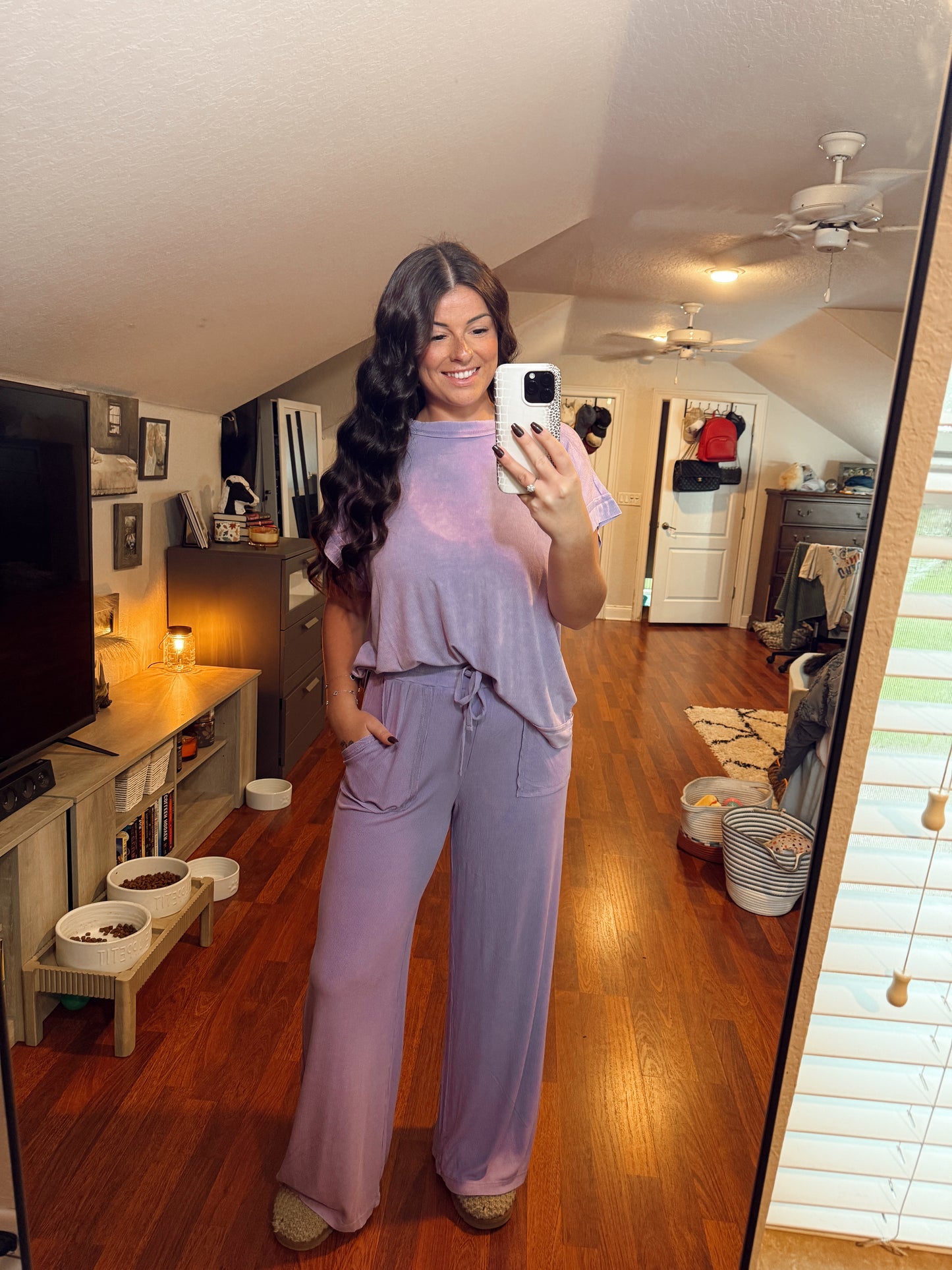 Zenana: RIBBED TOP & PANTS SET