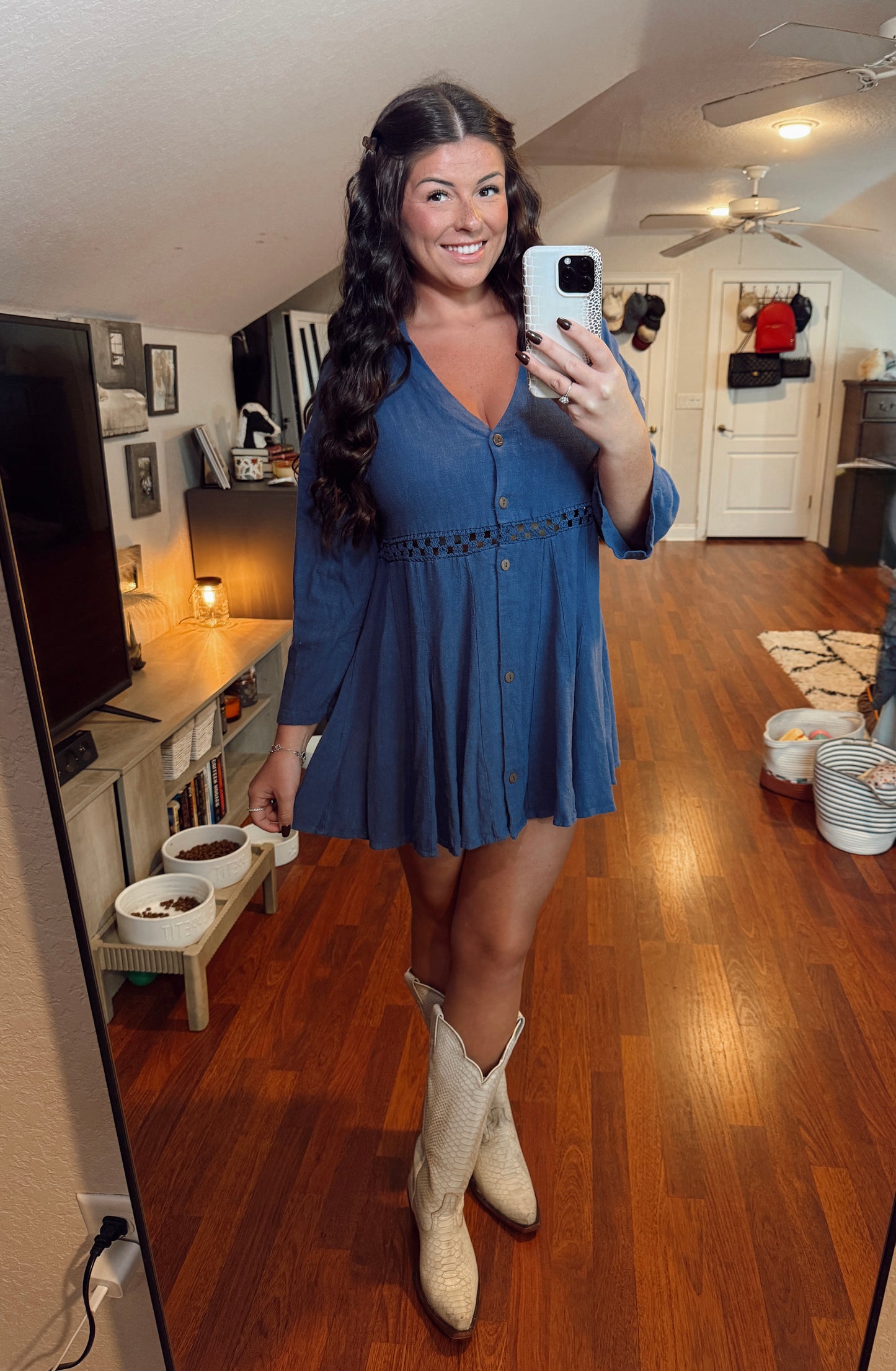 JOHNNY COLLAR MINI DRESS