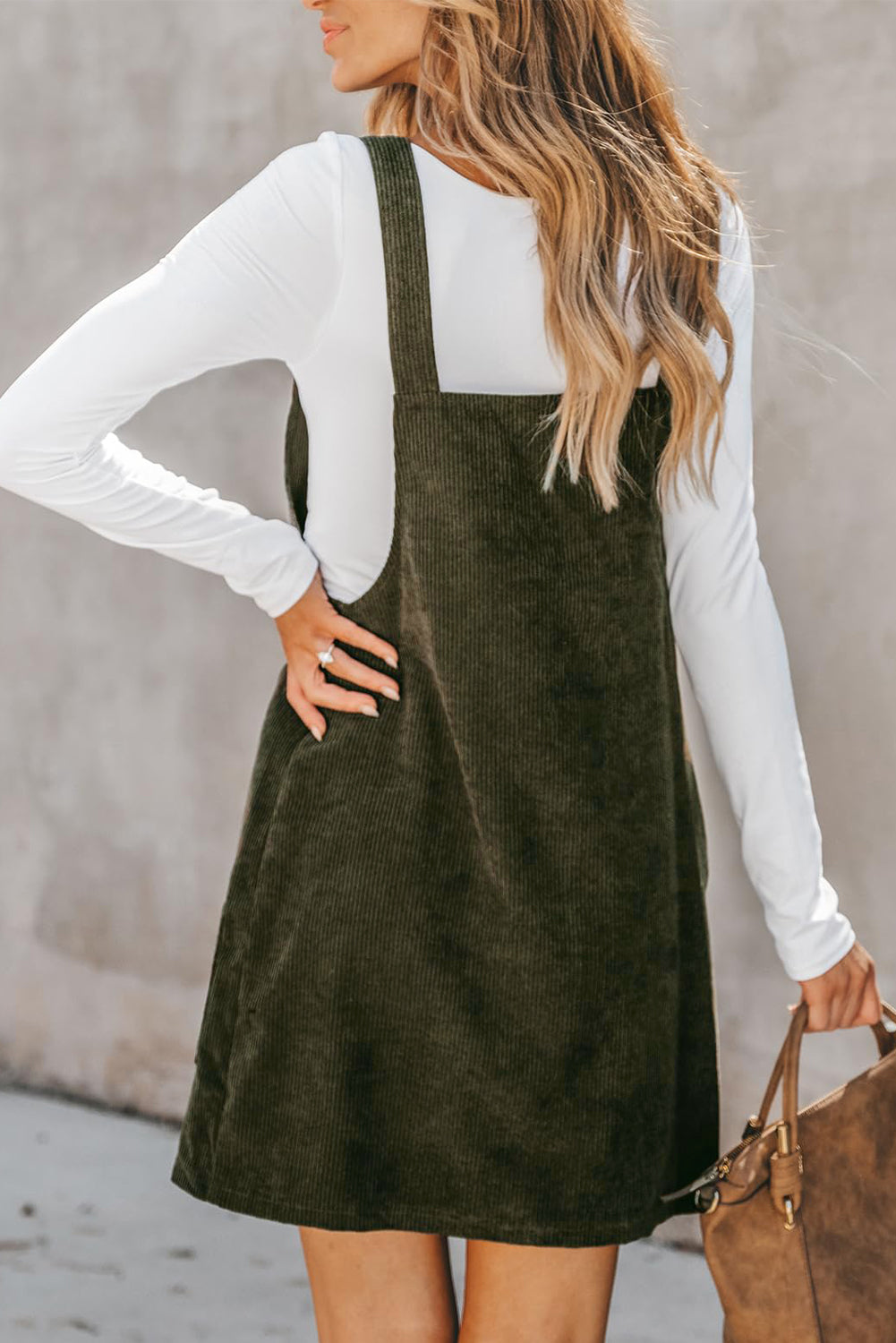 THE CARY CORDUROY OVERALL SKIRT