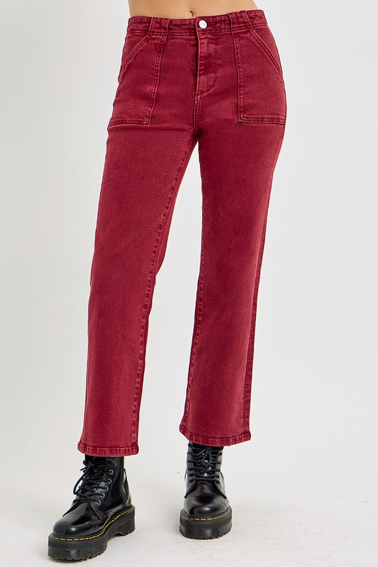 RISEN CROPPED STRAIGHT JEANS