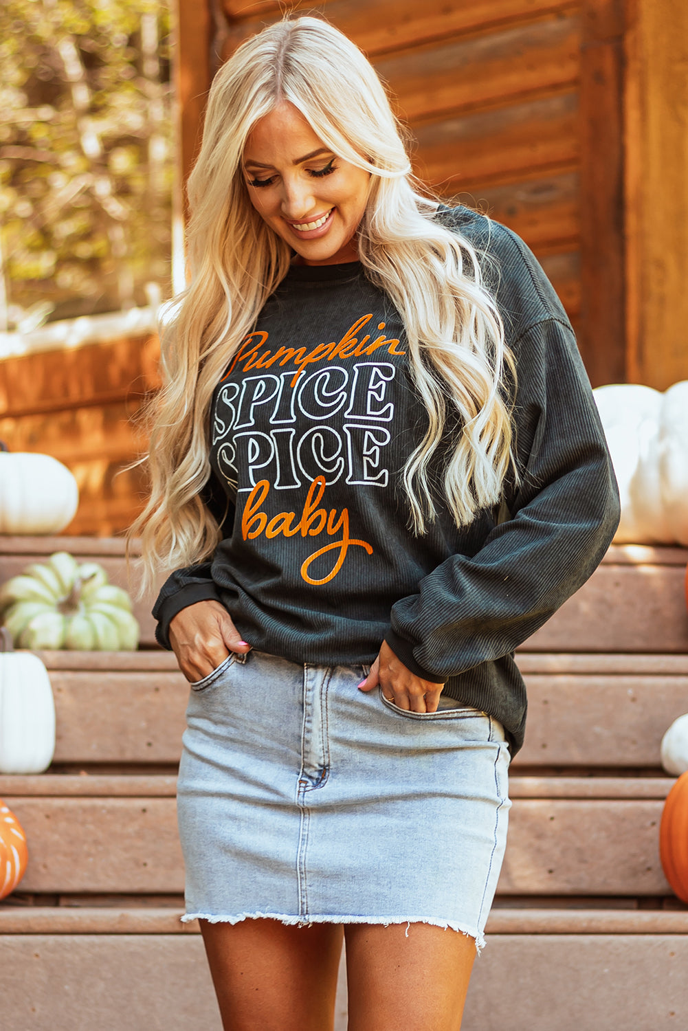 PUMPKIN SPICE BABY GRAPHIC SWEATSHIRT