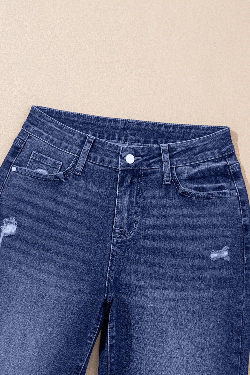 CUFFED STRAIGHT JEANS