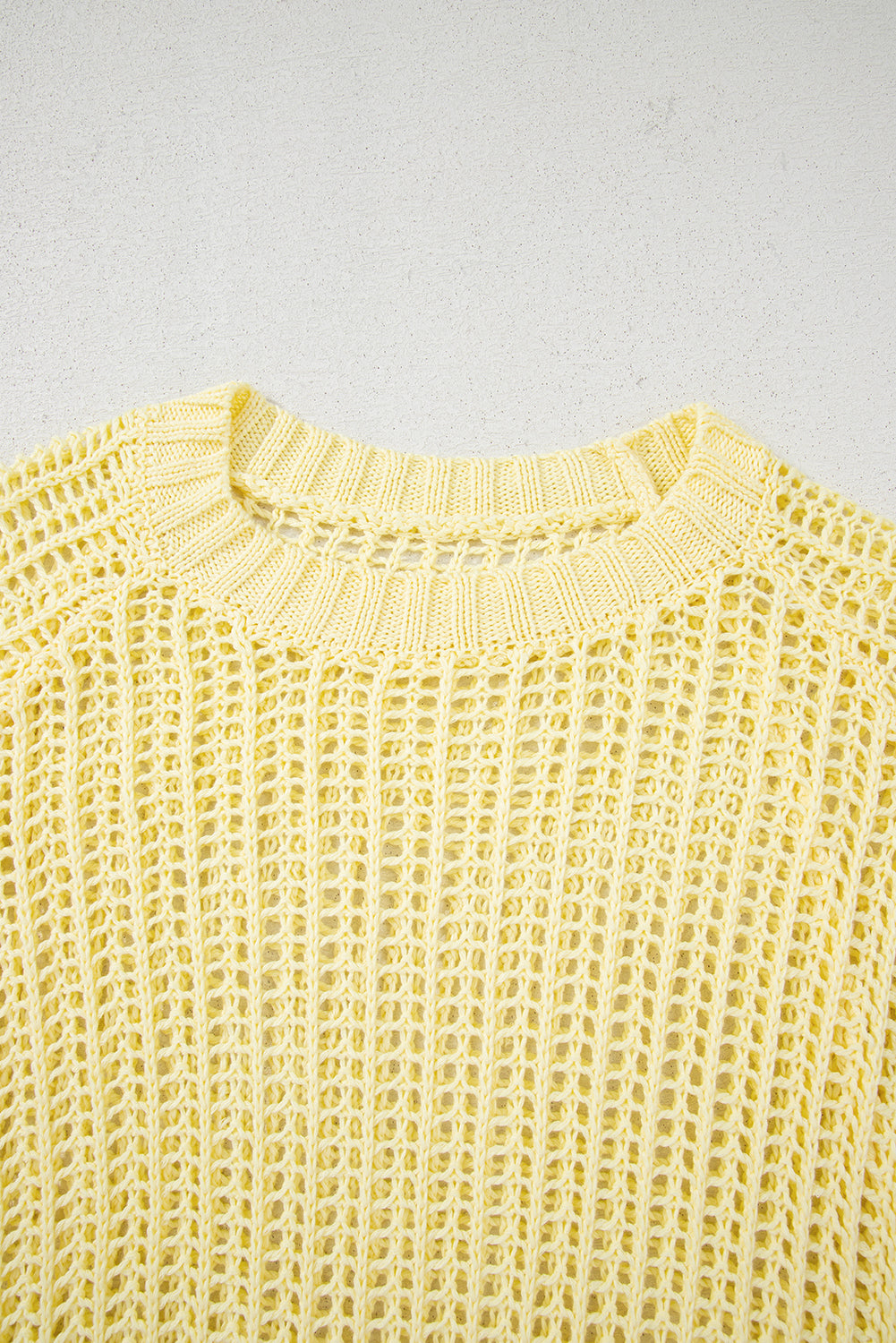 YELLOW CROCHET SWEATER TEE