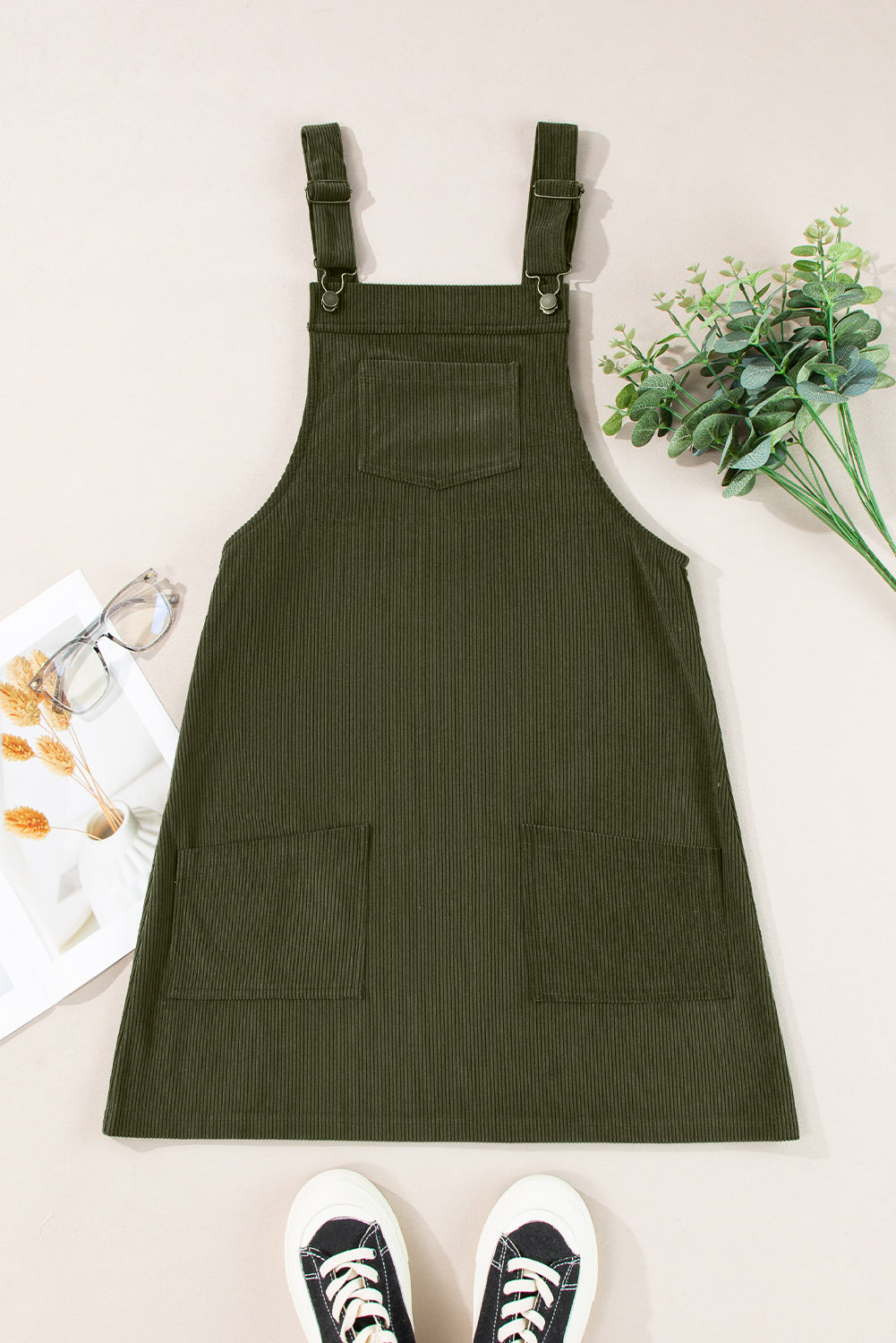 THE CARY CORDUROY OVERALL SKIRT