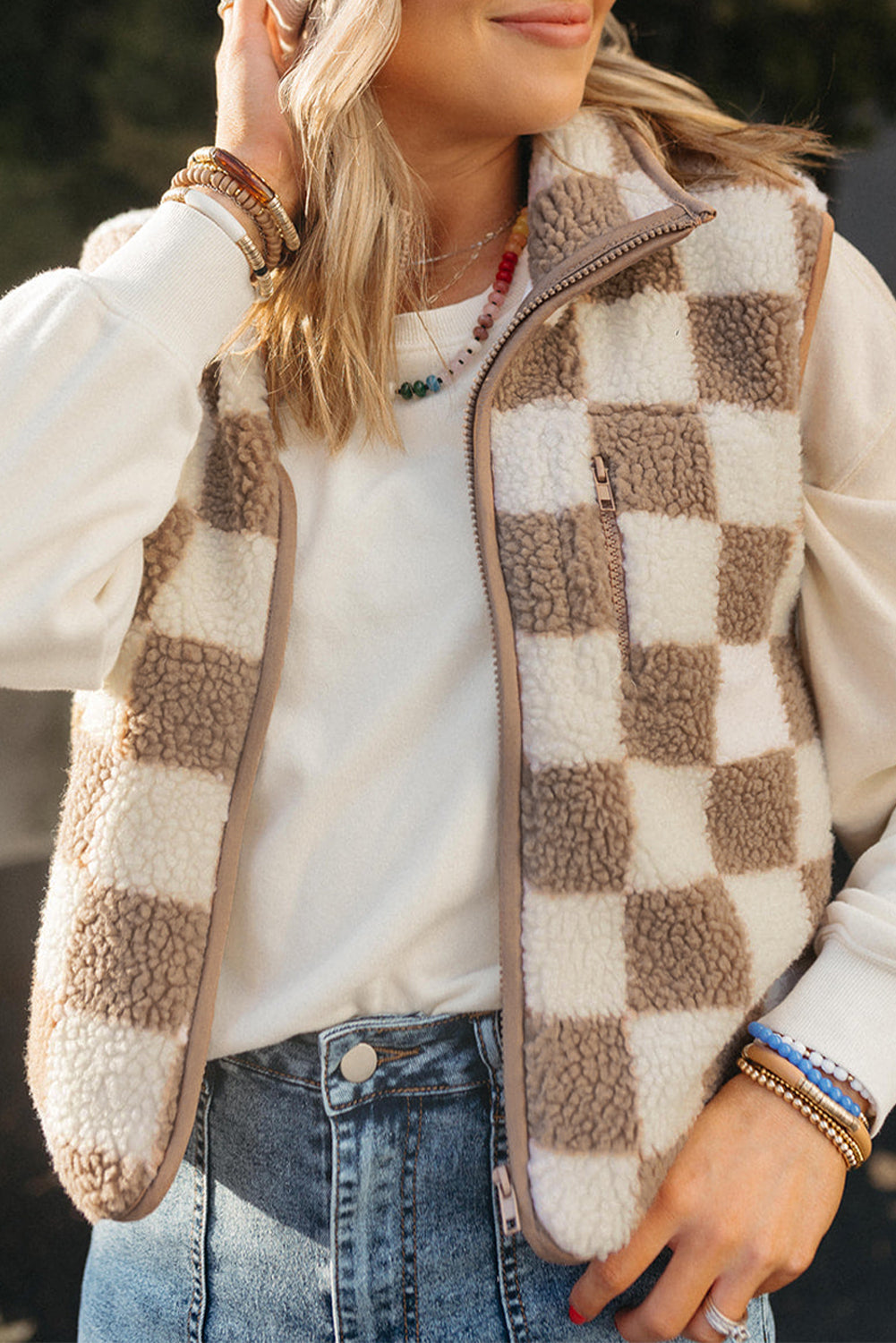 THE CHECKERED SHERPA VEST