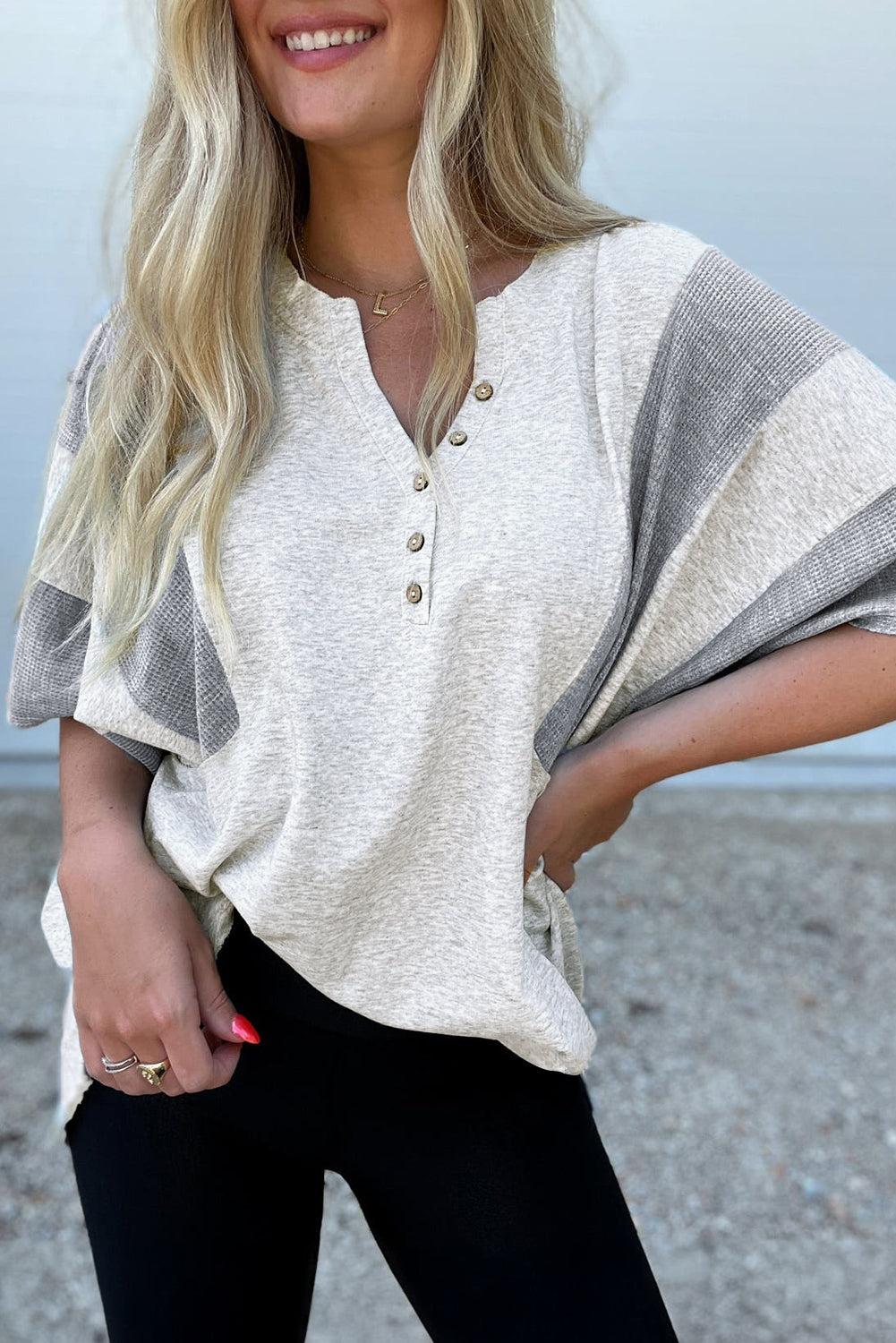 WAFFLE KNIT TEE